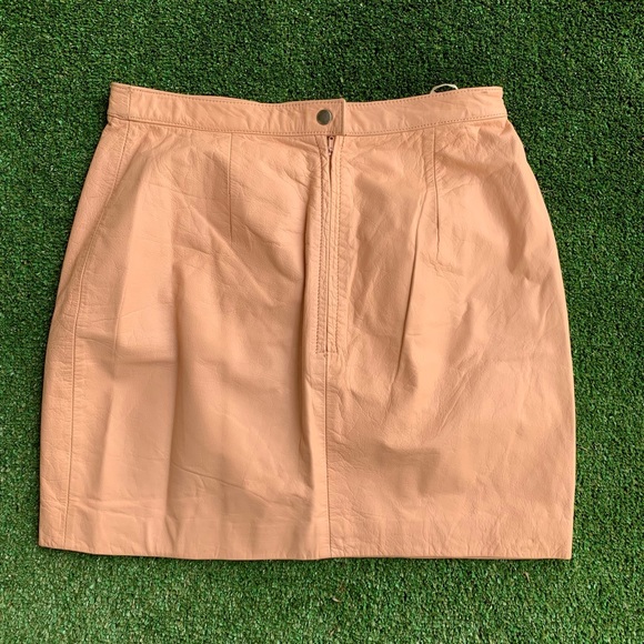 Vintage Leather & Fur Company peach and teal mini leather skirt bundle - Picture 6 of 8